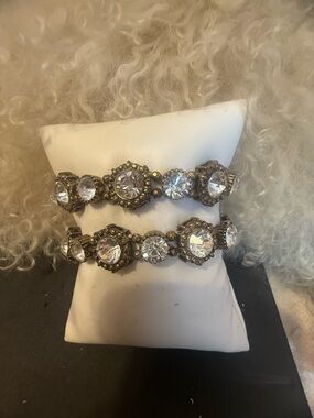 Crystal-Accent Antique Gold Stretch Bracelet - Women Jewelry